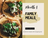 Family Meal Plan – Weeknight Dinner Recipes & Grocery List (PDF Download)