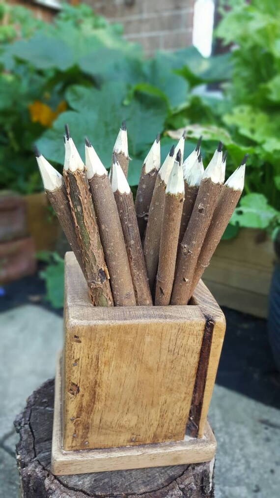 Items similar to Handmade Rustic Pencils, Stationary and Writing
