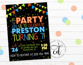 boy birthday invitations etsy