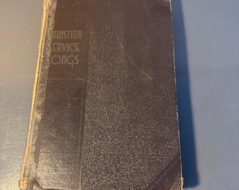 Vintage Christian Service songs book binding taped