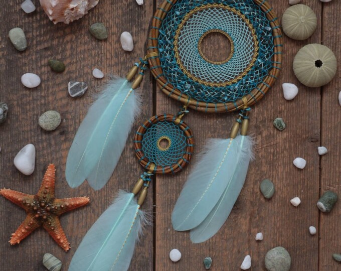 Blue Dream Catcher Willow Hoop Dream Catcher Dreamcatcher Gift Etsy