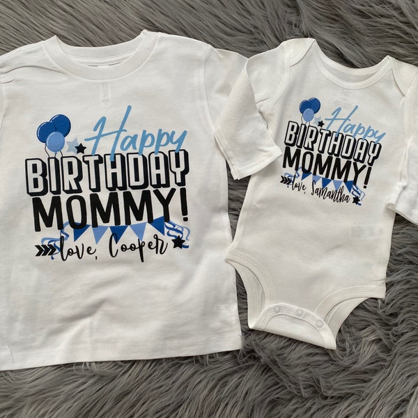 Happy Birthday Daddy Shirt. Happy Birthday Mommy. Dad Birthday Gifts. Mom Birthday Gift. Birthday Gift. Custom Birthday. Birthday Tee