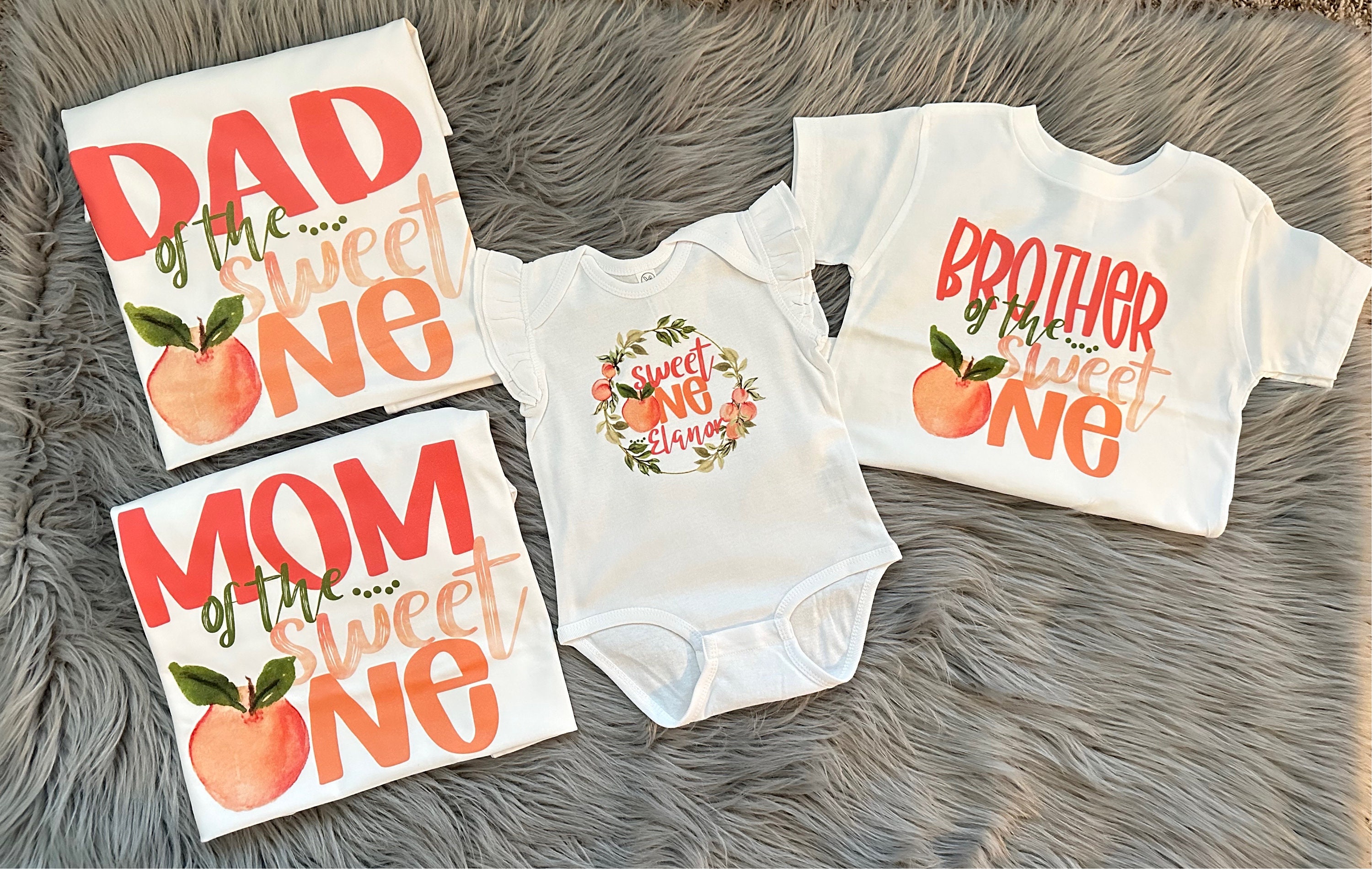 Sweet One Peach Birthday. Peach Birthday. First Birthday shirt. smash cake shirt.  Sweet Peach Birthday Party. Baby girl birthday.