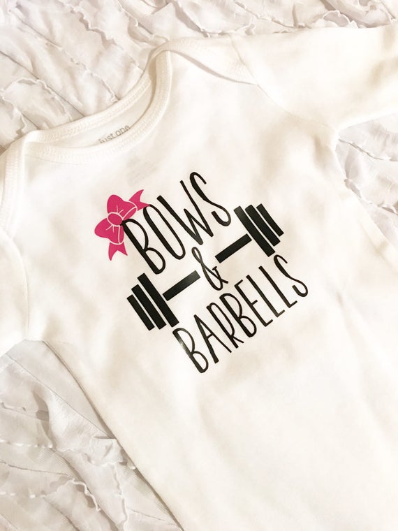 Bows and Barbells. Lifting Mom. Lifting Dad. Lifting Baby. Etsy
