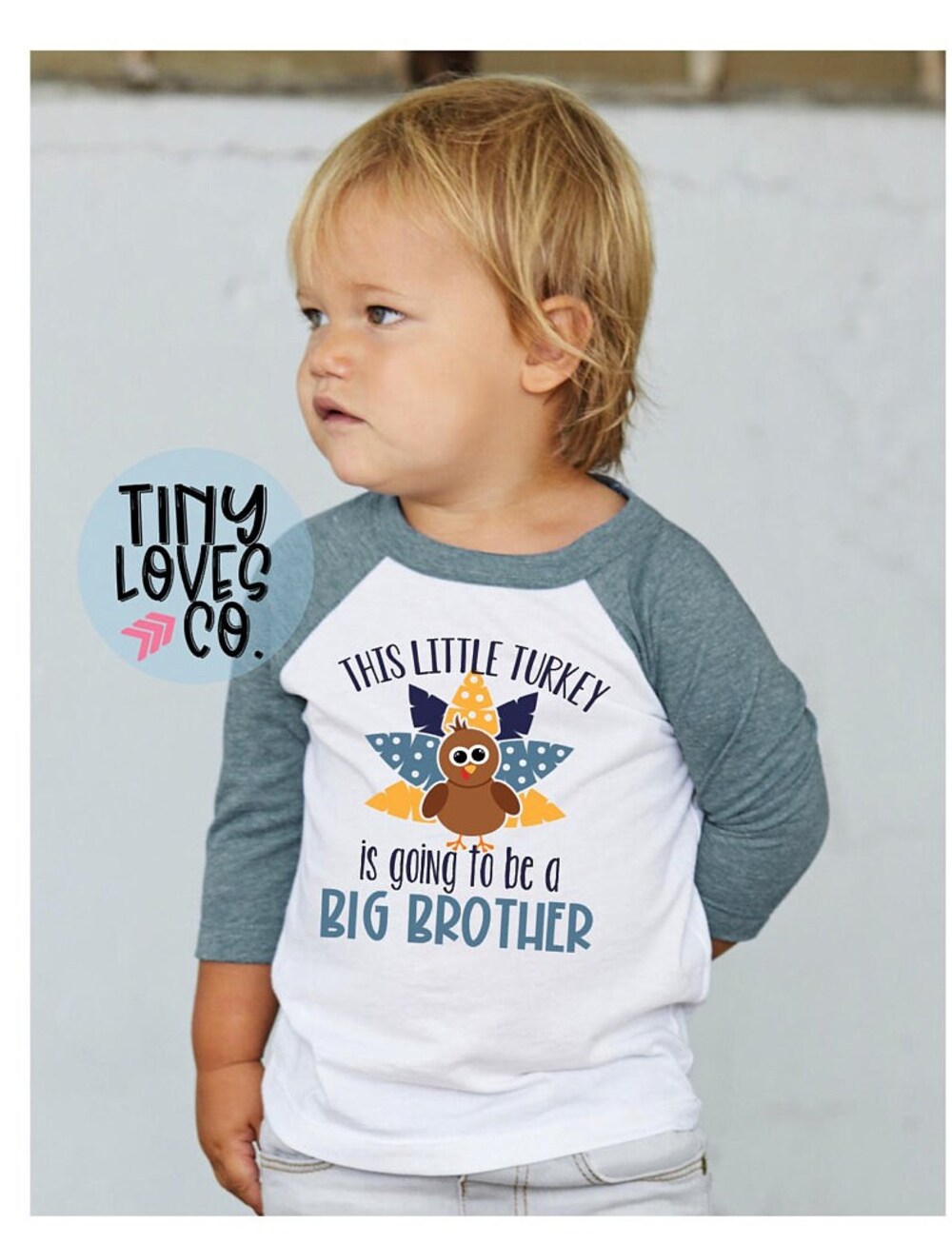 Big Bro Tee This Little Turkey Big Brother Shirt / Thanksgiving Pregnancy / Big Brother Announcement / Big Brother Shirt/ Thanksgiving Brother/ New Baby Thanksgiving Preg Unisex Style Prowallart