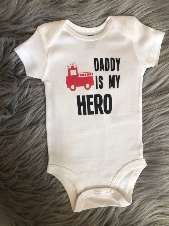 Firefighter Baby Fire Bodysuit Daddys Girl Shirt I Love Etsy