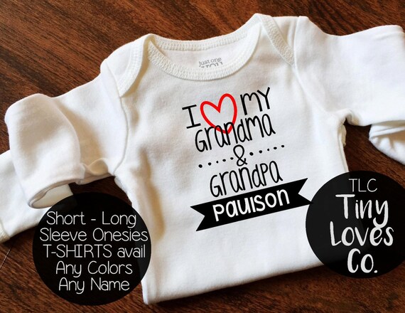 i love my grandparents onesie
