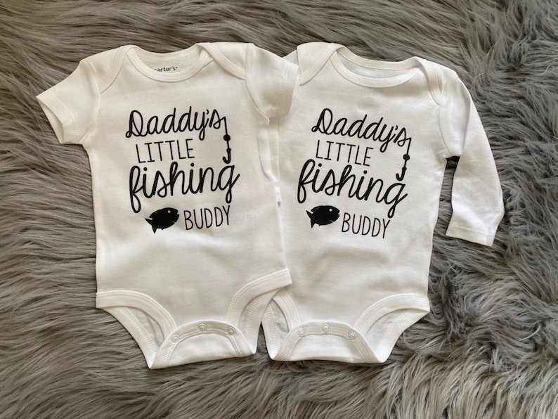 Daddys fishing buddy. future fisher. daddys boy bodysuit. Little Fishing Buddy. Fishing with dad. Grandpa fisher. Fish shirt. image 6