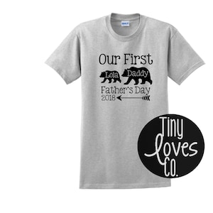 1st Fathers Day matching shirt. First Fathers Day. Our First Fathers Day. Baby bear. Daddy Bear. fathers day gift. dad gift. New dad.