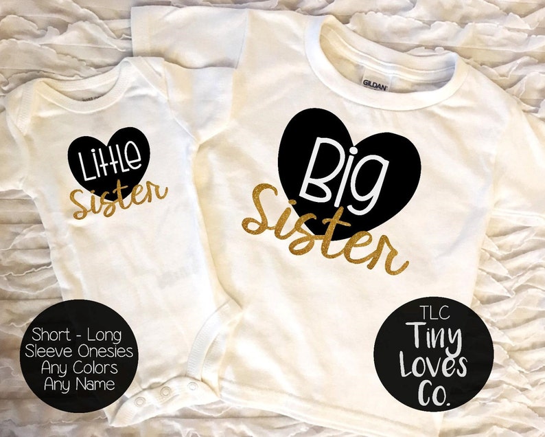 I/'m Going To Be A Big Sister Big Sister shirt matching sister shirts little sister bodysuit Pregnancy announcement sibling shirts.