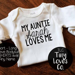 Auntie MCM bodysuit. Moms MCM shirt. Baby Loves Auntie. Baby Shower Gift. Man Crush Monday. Baby Gift. god mother. god child. aunt squad.