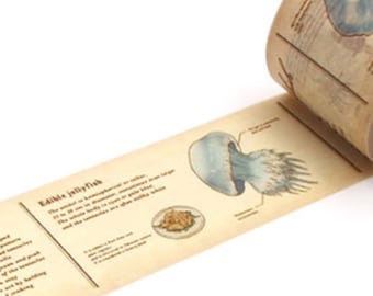 Jellyfish Washi Tape: Wide Scrapbook Tape (30mm x 7m)