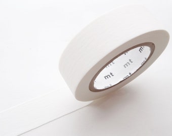 Matte White Washi Tape: Japanese Paper Tape (15mm x 7m)