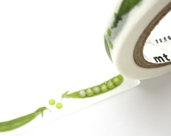 Snap peas slim washi tape, Authentic Japanese washi tape