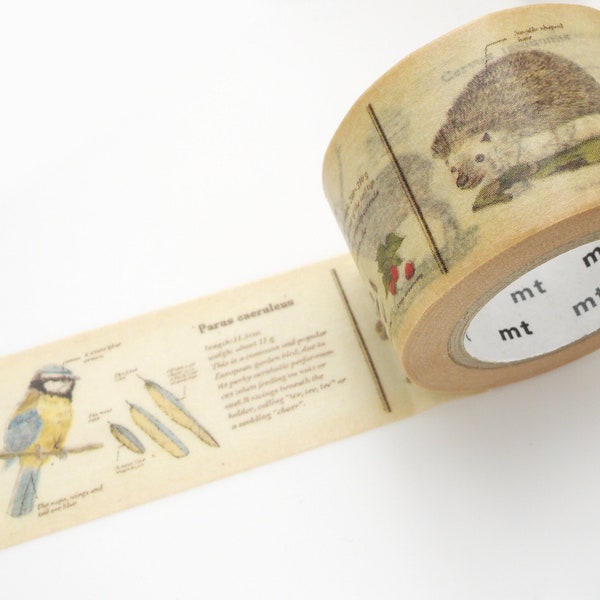 Animal encyclopedia wide washi tape