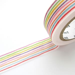 Pastel stripe washi tape, Colored pencil