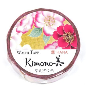 Yaezakura washi tape, Yuzen Kimono, Cherry blossom