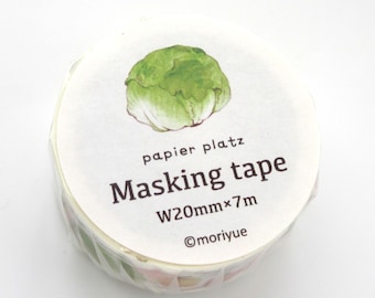 Vegetable Washi Tape: Watercolor Style, Japanese Masking Tape