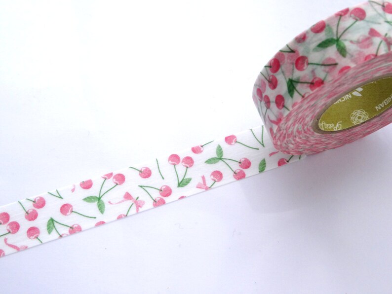 Cherry washi tape, Fruit washi tape image 3