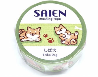 Shiba dog washi tape, Kawaii dog washi tape