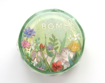 Flower garden and cats washi tape