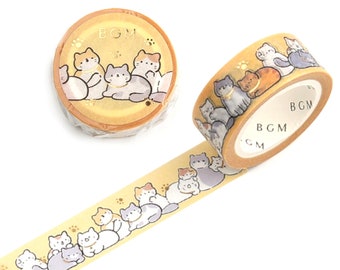 Cat meeting adorable washi tape