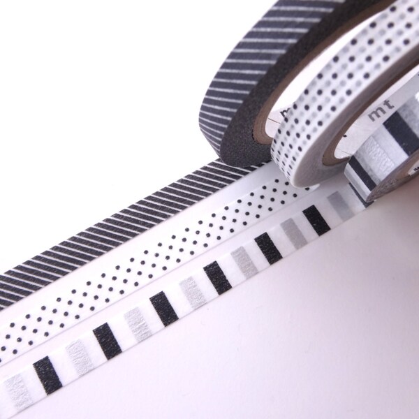 Slim washi tape, 6mm washi tape set, Journal decoration