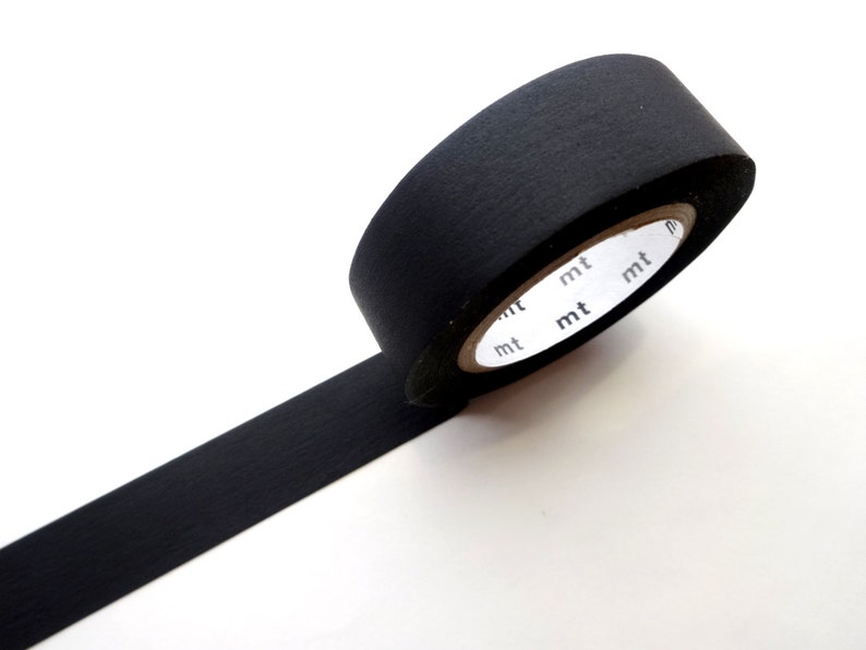 Black Washi Tape Charcoal black Happy birthday Wall decor image 3