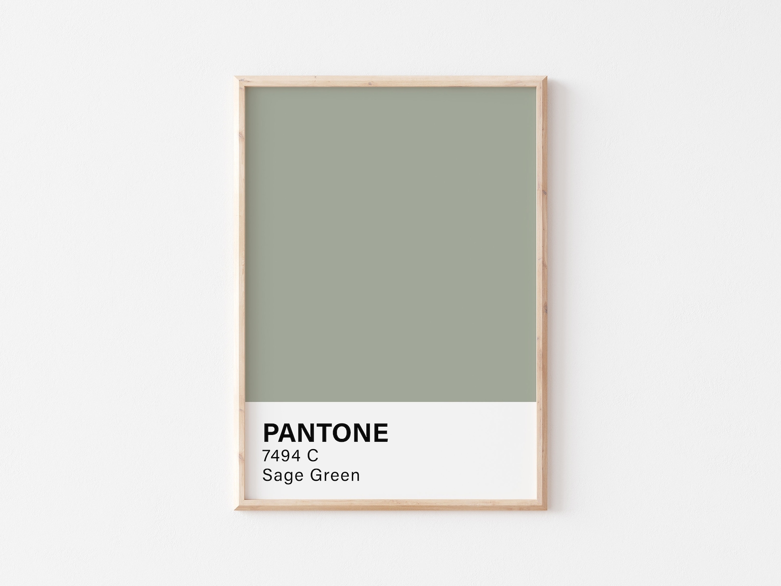 Sage Green Pantone poster Sage Green pantone print Pantone Etsy