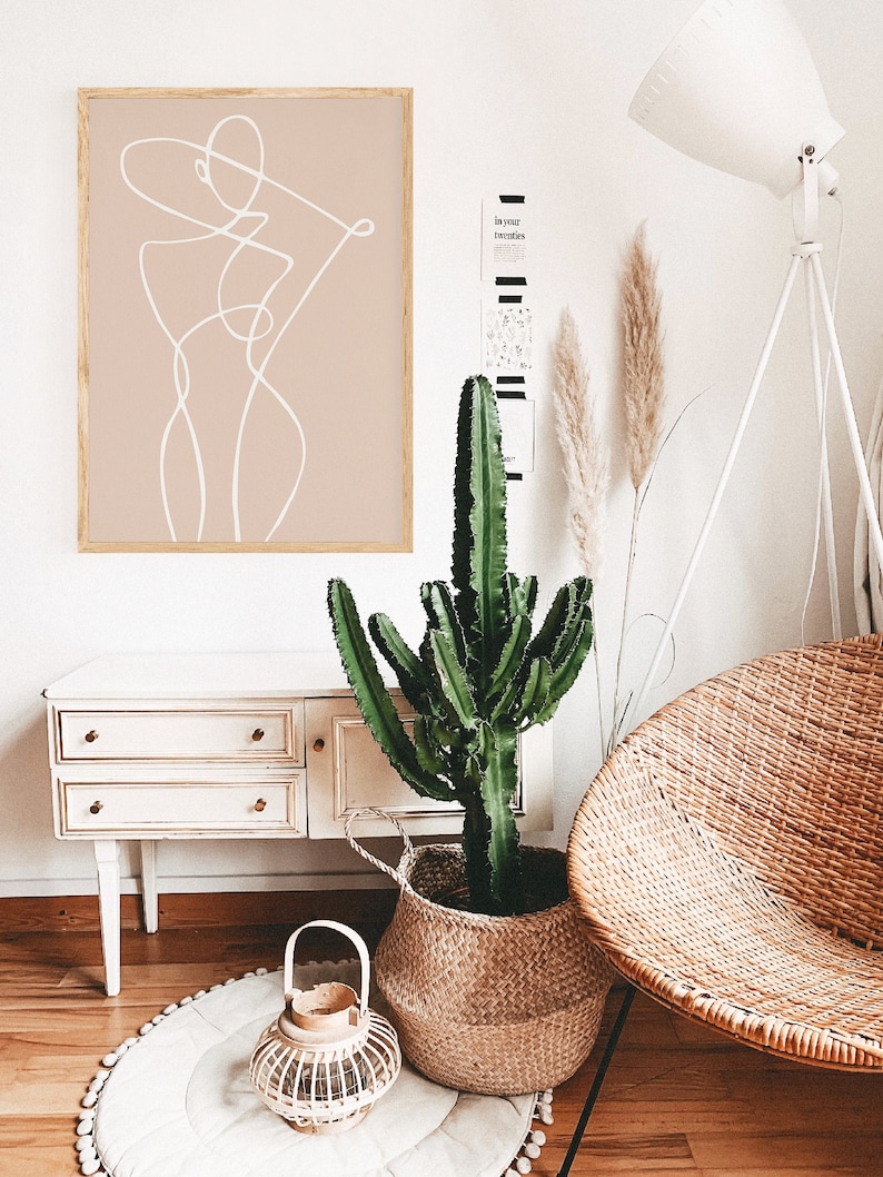 Minimal Wall Art Print Fashion Feminine Line Drawing Print Feminist Print Female Body Line Art Print Continuous line art Poster