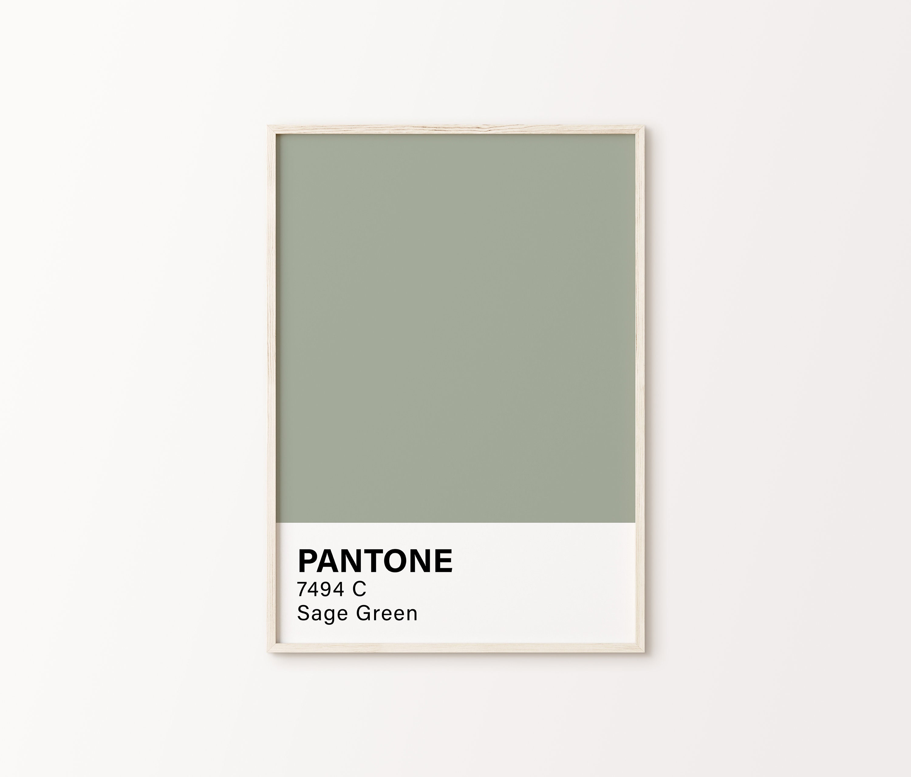 Sage Green Pantone poster Sage Green pantone print Pantone Etsy