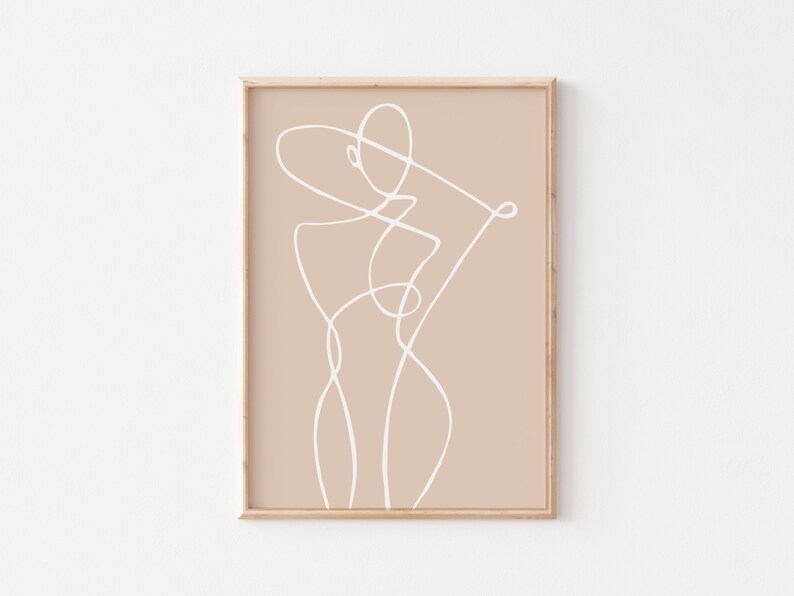 Minimal Wall Art Print Fashion Feminine Line Drawing Print Feminist Print Female Body Line Art Print Continuous line art Poster