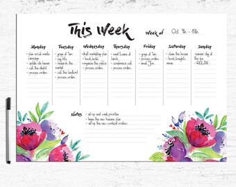 Weekly Planner Printable A4/ A5/ Letter size, Weekly Desk Planner, Printable Planner Inserts, Weekly Schedule, Weekly Agenda