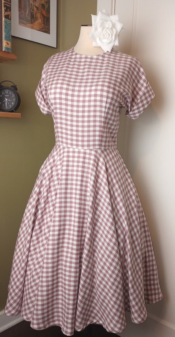 gingham knee length dress Nordstrom 1901 Blue Gingham Short Sleeve A Line Knee Length Dress Stretch NWT XL