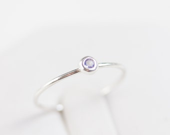 Natural tanzanite silver ring, dainty ring with tanzanite, Silver ring, Skinny tanzanite ring , tanzanite ring, Natural tanzanite