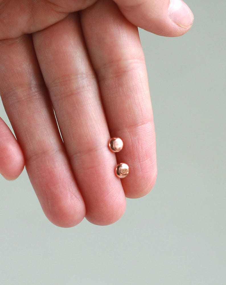 Copper Earrings Copper Jewelry Minimalist Earrings Everyday Etsy