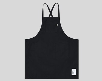 Personalized Nylon Cross-Back Apron with Pockets, Unisex Barista Chef Work Apron, Custom Gift, ARC1231
