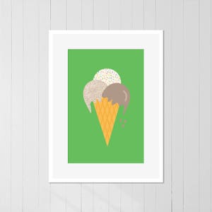 Ice Cream Wall Poster Digital Download great for birthday party decor or kids room