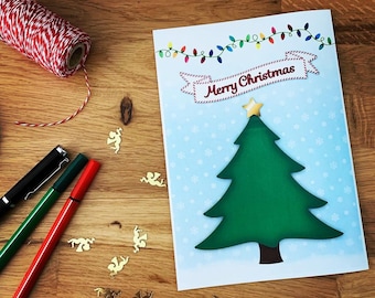 Carte de Noël imprimable, modèle de carte de vacances de téléchargement instantané, carte de voeux joyeux Noël, téléchargement numérique