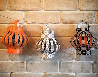 Halloween Craft, DIY halloween decor, Printable Halloween craft, lanterns, Halloween party decor, Printable Lantern for Halloween decor