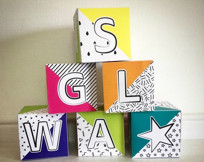 ABC Blocks Printable Name Blocks DIY Letter Blocks Alphabet - Etsy