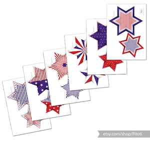 Patriotic Star Garland, 4th of July Party Decor (PDF) image 10