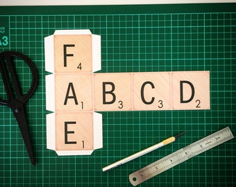 Druckbare DIY Buchstabenblöcke, Kinder Papiermodelle (Digitaler Download)