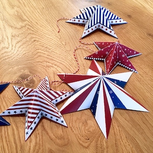 Patriotic Star Garland, 4th of July Party Decor (PDF) image 7