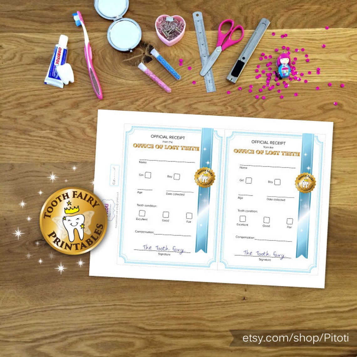 Tooth Fairy Kit for Boys: Printable Diy Tooth Fairy Box - Etsy Israel