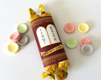 Upsherin patry, Printable sefer torah candy wrapper, {Red} Torah candy, Upsherin ideas, Upsherin favors for jewish party, instant download.