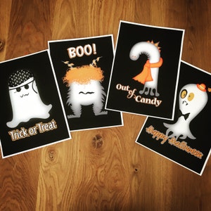 Cute Halloween decor, Printable Halloween decor, Happy Halloween poster, Cute monster poster, Instant download image 4