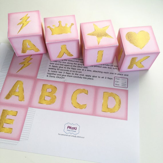 pink letter blocks