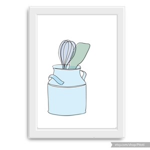 Set of 3 Prints for Kitchen, Kitchen Printable Art, Kitchen Line ...
