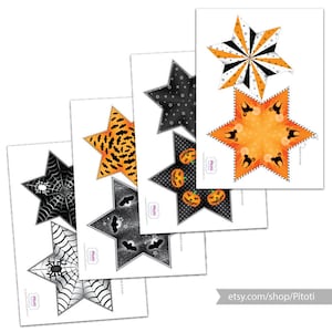 Printable Halloween Decoration, Printable Halloween Stars Garland, DIY ...